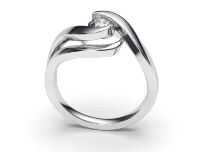 solitaire with ring sizes  8 part S100 3D print model