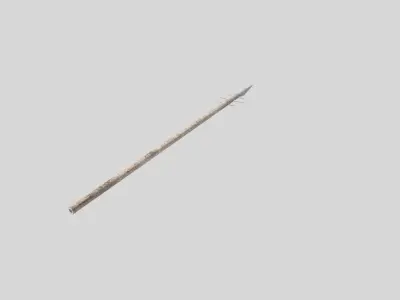 low poly medieval spear 1 Low-poly 3D model