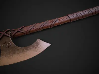 Old Norse Axe - Markus Andlat Low-poly 3D model