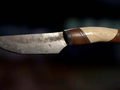 Viking Style Knife Low-poly 3D model