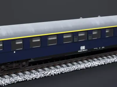 DB NAVY BLUE COACH KE-GPR-R-63 2023 3D model