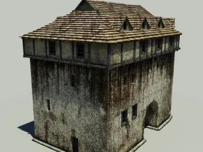 Medieval Building Low-poly 3D model buy