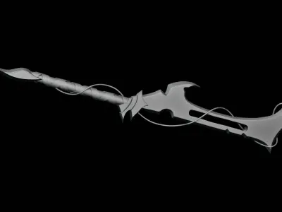 sword fantasy modeling Low-poly 3D model