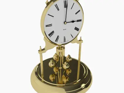 Clock gold 3D model