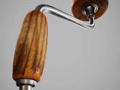 Old hand Drill 3D model