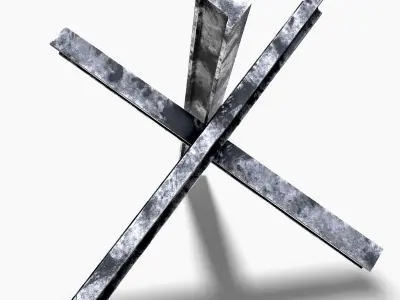 Military Barricade PBR Low-poly 3D model