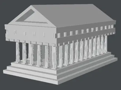 Greek Temple Model 3D model