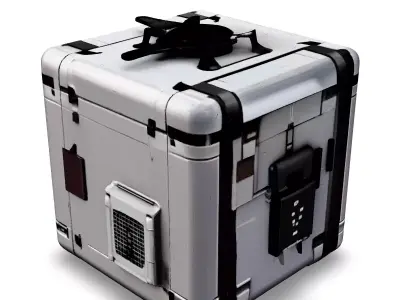 SciFi Storage Container Crate Box Low-poly 3D model
