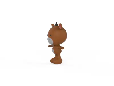 Character008 Horse Animal  Low-poly 3D model