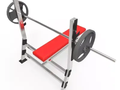 Weight Bench - Gym Low-poly 3D model