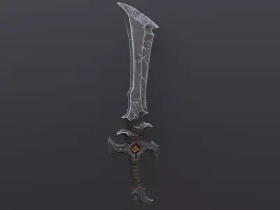 Low Poly Pbr Sword Low-poly 3D model