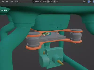 Drone Free Free low-poly 3D model