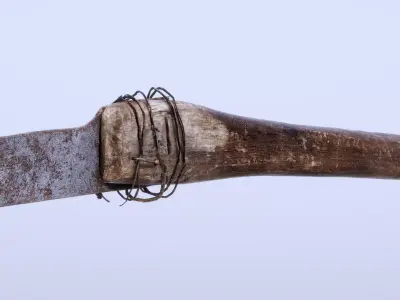 8k 1800s Cane Knife - 5 Levels of Detail Low-poly 3D model
