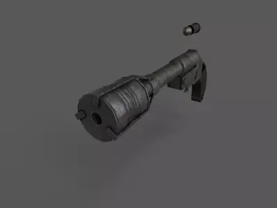 Homemade pistol Free low-poly 3D model