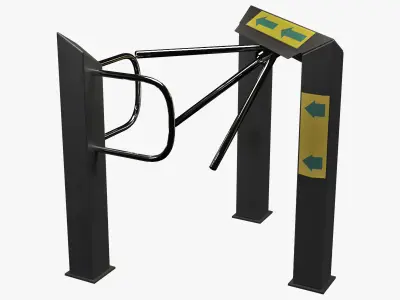 Security Gate Low-poly 3D model