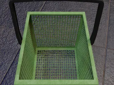 Store Shopping Basket Low-poly 3D model