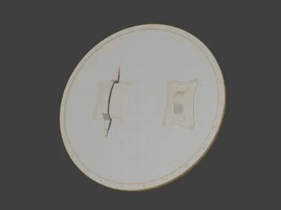 Wooden Shield Free 3D model purchase