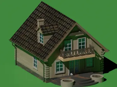 a house in the style of Provence Free 3D model