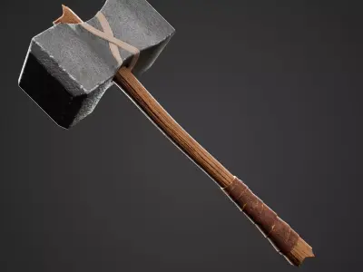 Fantasy Hammer Free low-poly 3D model