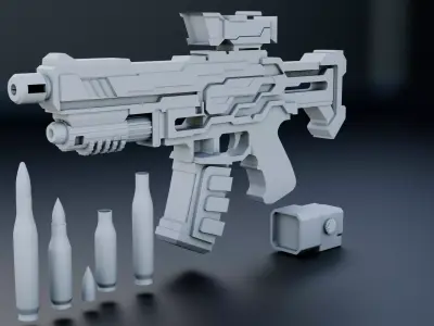 Modular Submarine Gun Pack 3D model