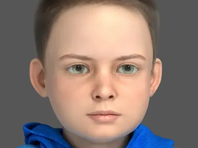 Luca Realistic Child Boy Character 3D model