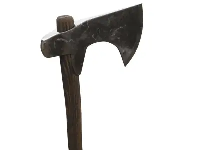 Ax Medieval Low-poly 3D model get