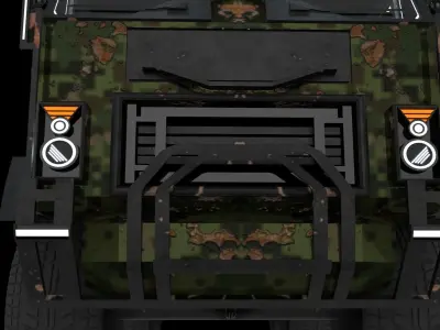 Military Vehicule KamAZ-53501 Low-poly 3D model Low-poly 3D model