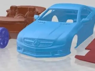 Mercedes SL65 AMG 2010 Printable Car 3D print model