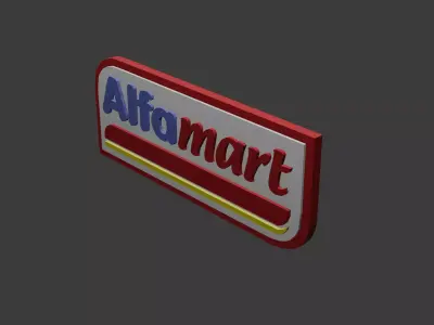 alfa mart logo 3D model