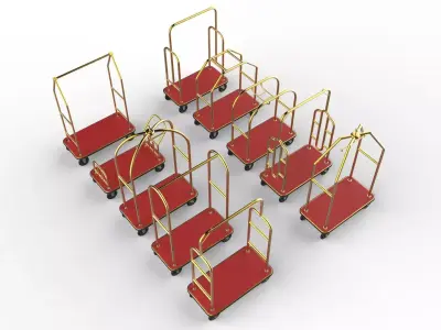 Hotel Trolley Collection 3D Model Pack