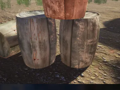 Barrel - 8K Textures Low-poly 3D model