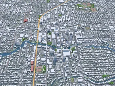 Fort Lauderdale City in Florida 3D model