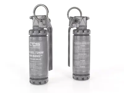 CTS 7290M Mini Flash Bang Grenade Low-poly 3D model