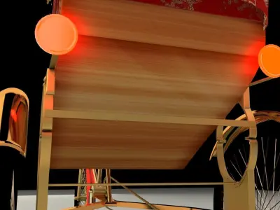 Chinese rickshaw 3D model buy