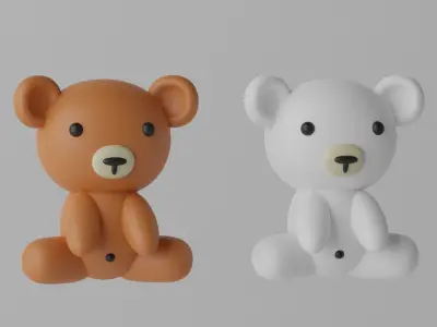 Cartoon Cute Bear 3D model purchase