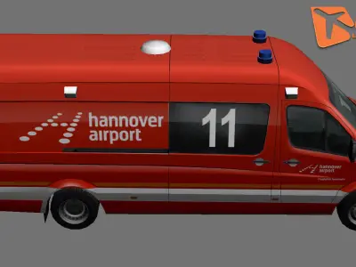 Mercedes-benz Sprinter Hannover Low-poly 3D model