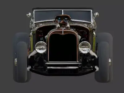 Gothic Coffin  Rod 3D Model Low-poly 3D model