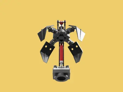 ATTACHMENT MOUNTED CRANE BACKHOE CRAWLER LOADER LIFTING FORKLIFT 3D model