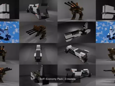 SciFi Economy Pack 3D Model Collection