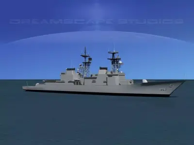 Kidd Class Destoyer DDG 994 USS Callaghan 3D model