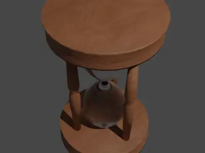 Wooden Hourglass 3D model
