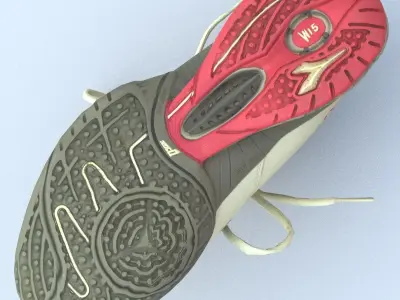 Sneaker Low Poly tennis shoe Free low-poly 3D model