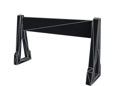 safty fance PE Low-poly 3D model