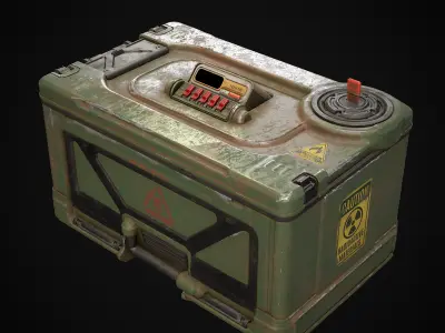 Sci fi Crate Game ready Free 3D model