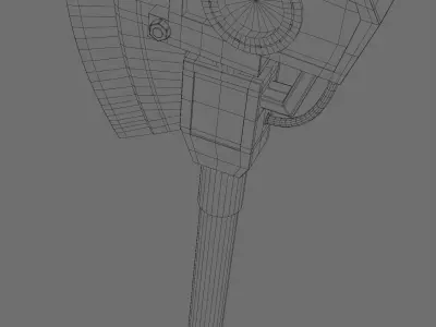 Electronic ax Low-poly 3D model