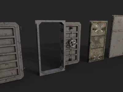 Hermetic Doors and Gate Free low-poly 3D model