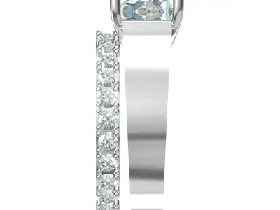 Solitaire Princess Bridal Set 3D print model purchase