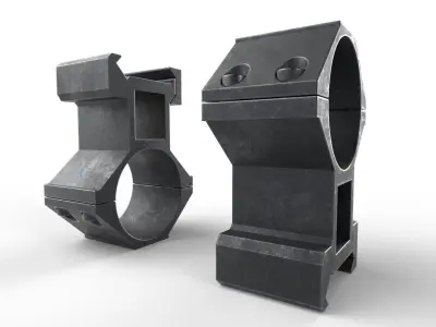 Scope Mount 01 Low-poly 3D model