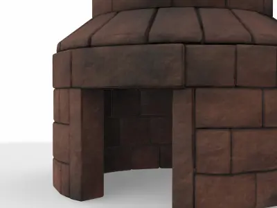  stylized bell furnace 3D model
