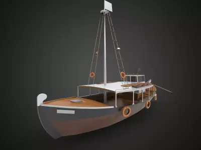 Fishing Tourish ship 3D model